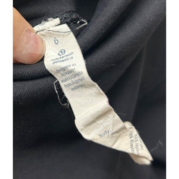 Lululemon Black Mid Rise Stretch Capri Work Out Leggings - Picture 5 of 5